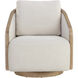 Tasia Effie Linen Swivel Lounge Chair